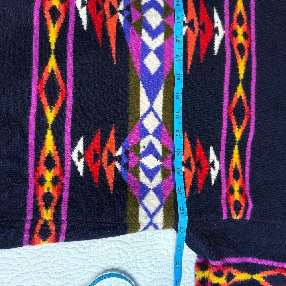 Vintage Tommy Hilfiger Classic Surplus Style Lambs Wool Aztec Medium Rare - Picture 5 of 9